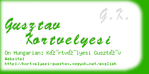 gusztav kortvelyesi business card